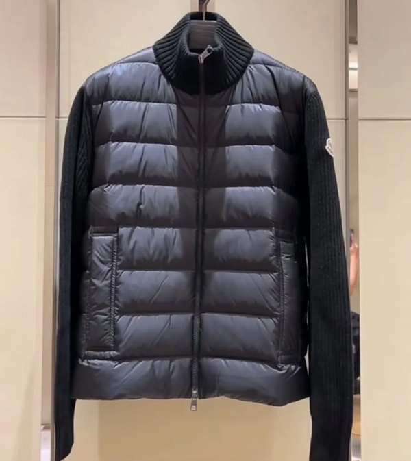 Padded Wool  Cashmere Zip-Up Cardigan