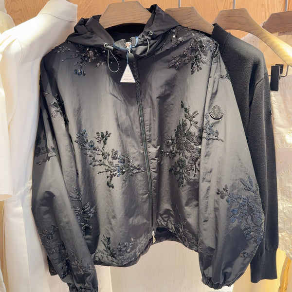 Landal Sequin-Embroidered Hooded Jacket