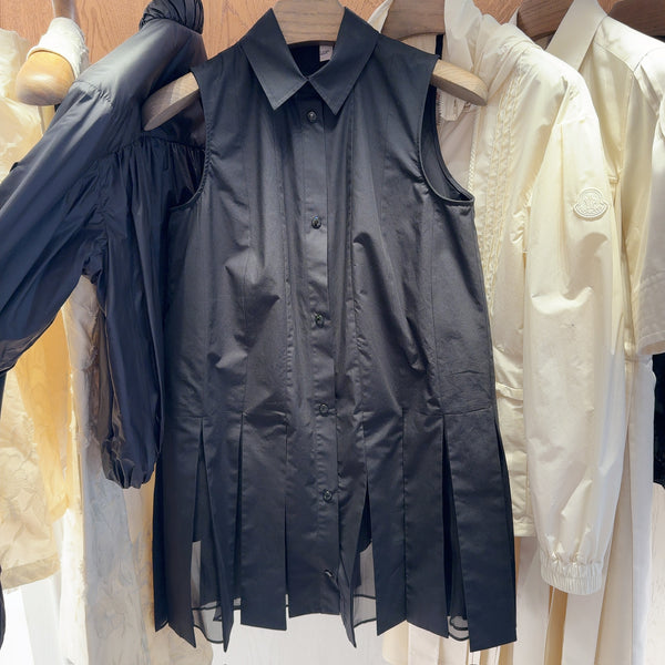 Cotton  Silk Mini Shirt Dress