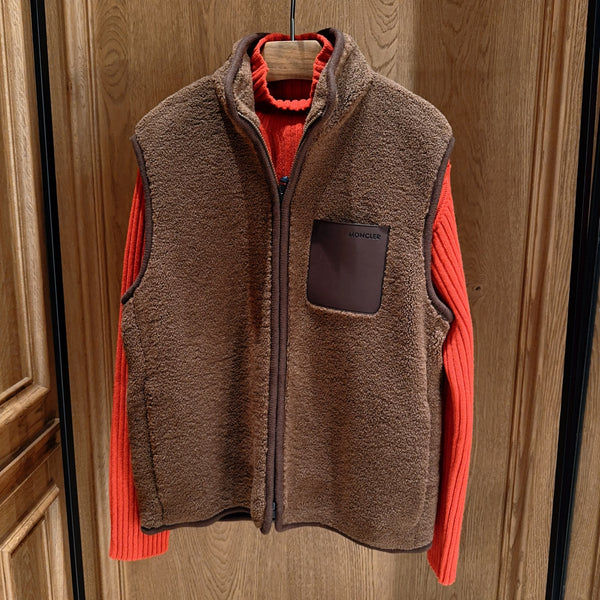 Nubuck-Trimmed Teddy Gilet