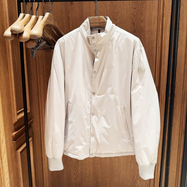 Lanques Leather-Trimmed Short Down Jacket