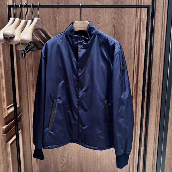 Lanques Leather-Trimmed Short Down Jacket