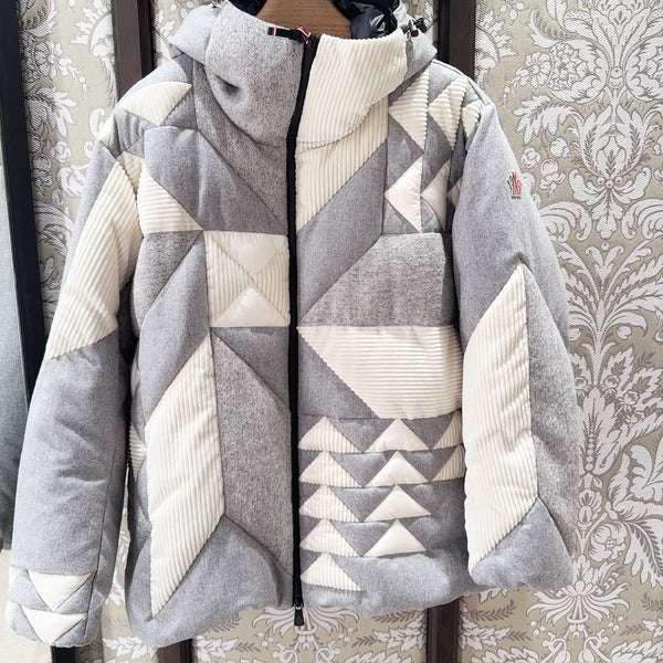 Sedrun Patchwork-Quilted Wool Down Jacket