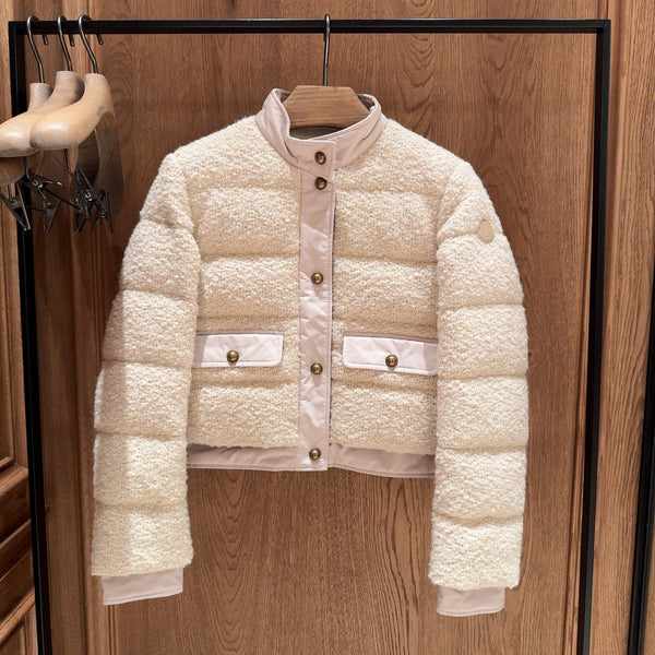 Blandy Wool Blend Bouclé Short Down Jacket