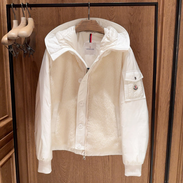 Auvurgne Hooded Teddy Short Down Jacket