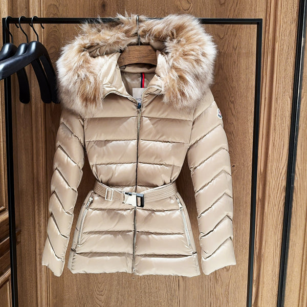 Cupidone Hooded Shearling-Trimmed Short Down Jacket
