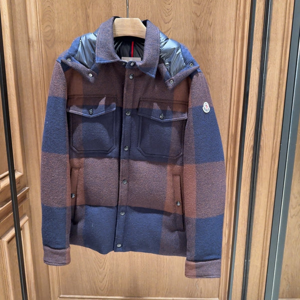 Ladurns Hooded Wool Down Shirt Jacket