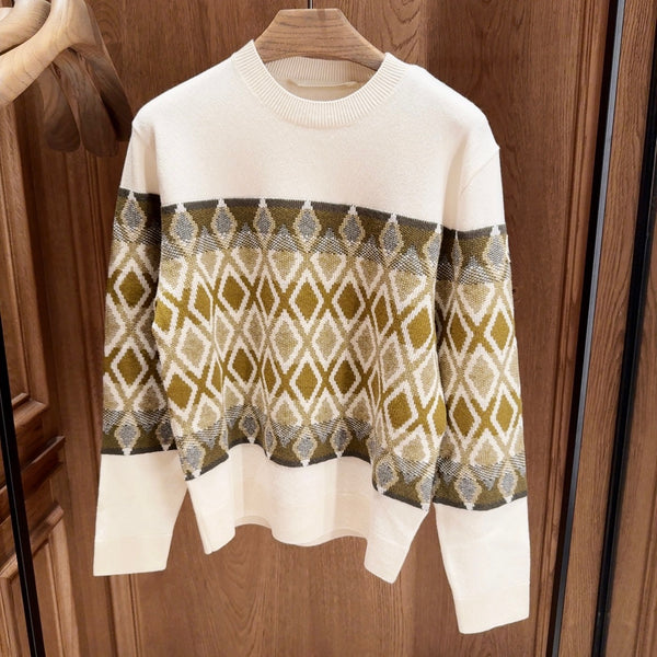 Moncler Rhombus Pattern Wool Sweater