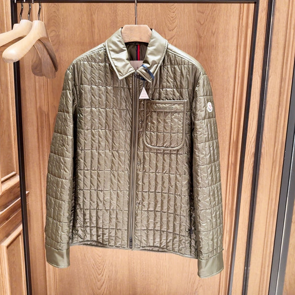 Madiere Vertical-Quilted Padded Shirt Jacket