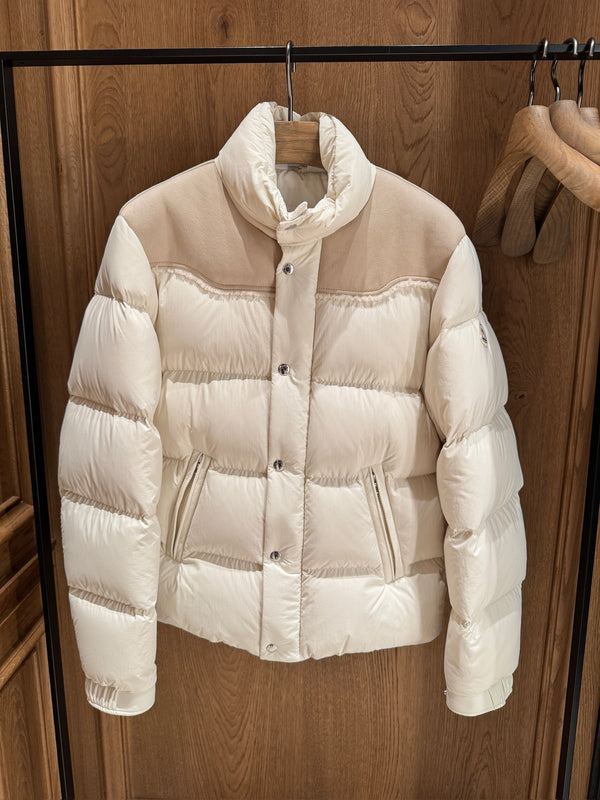 Verine Suede-Trimmed Short Down Jacket