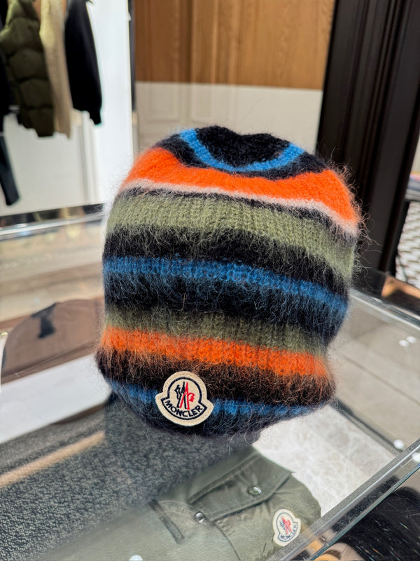 Striped Mohair Beanie