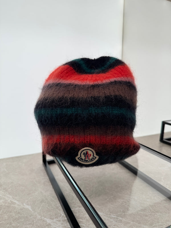 Striped Mohair Beanie